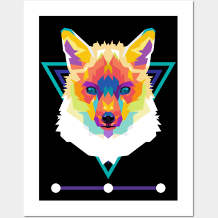 wolf head pop art Posters and Art